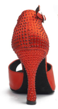 Red Rhinestone Dance Shoes , Social Party Shoes