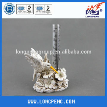 White Wholesale Polyresin Bird Figurines with Flowers