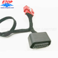 J1962 16PIN OBD Fio Vermelho Harness para Caminhão