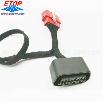 J1962 16 pin OBD Cablaggio del filo rosso per camion