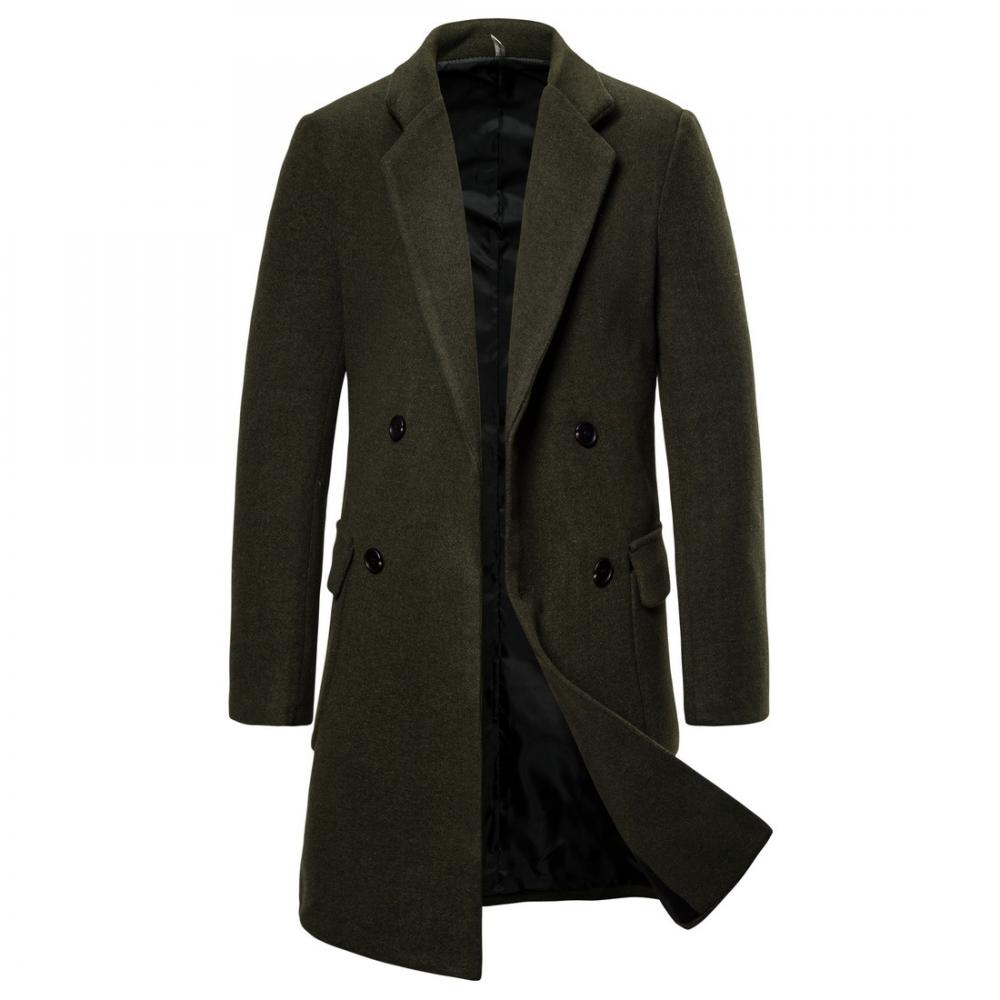 Wool Coat Mens Double Breasted