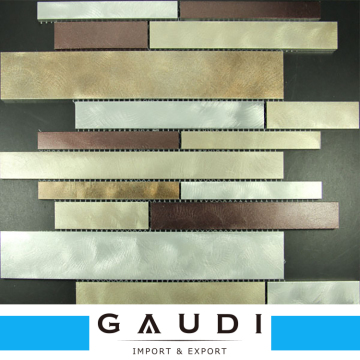 Brushed aluminum mosaic strip metal mosaic