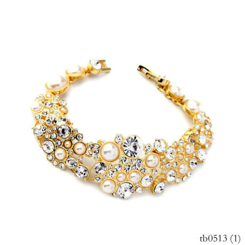 Fashion Accessories Factories Wholesale, Latest desing Crystal Bracelet, Simulated Pearl Bracelet