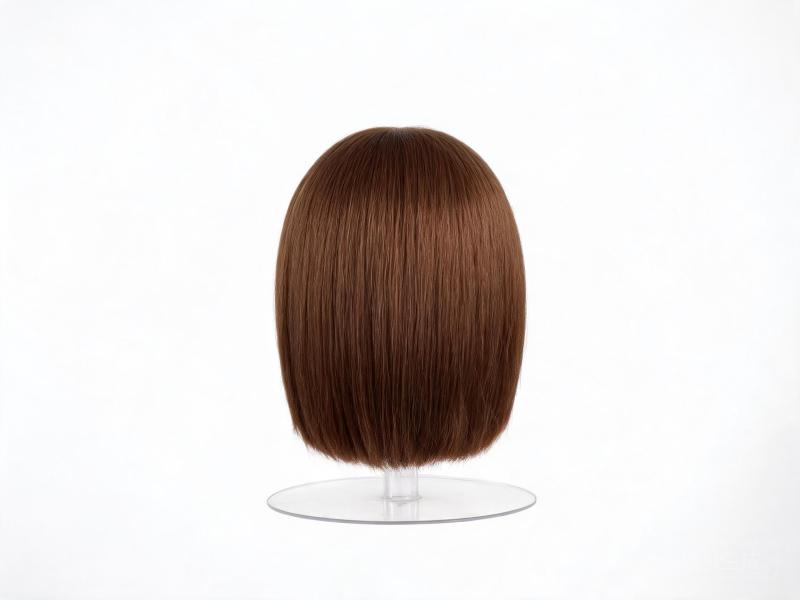 Medium Brown Bob Wig Lace Front Human Hair