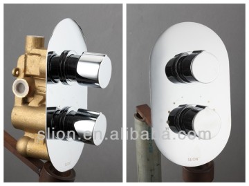 Round shower mixer thermostatic shower valve