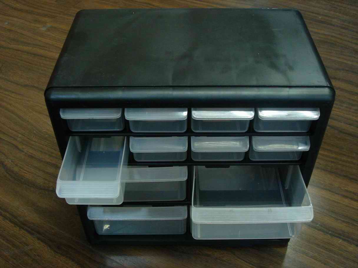 industry plastic box for tools with 12 drawers