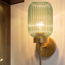 Industrial Iron Glass Wall Lamp Sconce Light