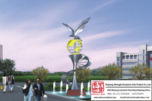 A Soaring Hawk Sculpture