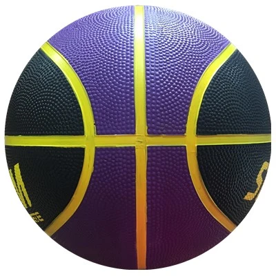 Purple Black Rubber Material Basketball Size 7