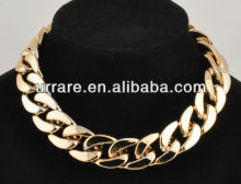Gold CCB Plastic Acrylic Curb Link Chain Necklace