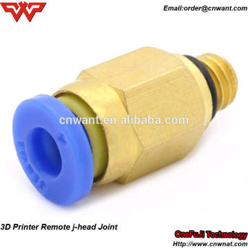 3D printer pneumatic quick plug/Remote tracheal joint hot end air pipe joint brass 3mm feed inlet for 3D printer spare parts