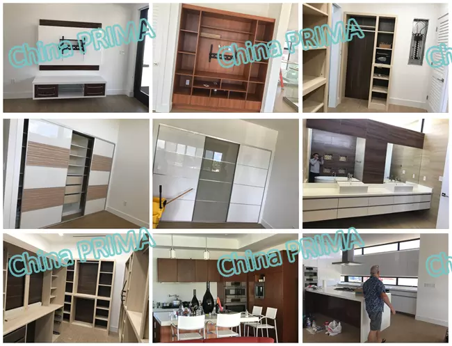 Foshan customized modern kitchen designs high gloss kitchen cabinets