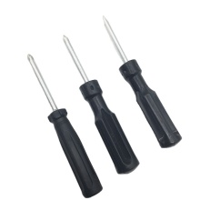 Black Plastic Handle Screwdriver Hand Tool Dual Use