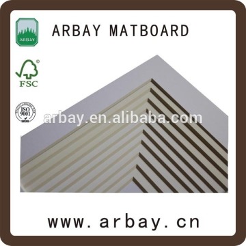 top selling cream/white/black/super white core uncut and precut paper matboard