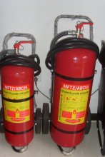 wheeled power fire extinguisher