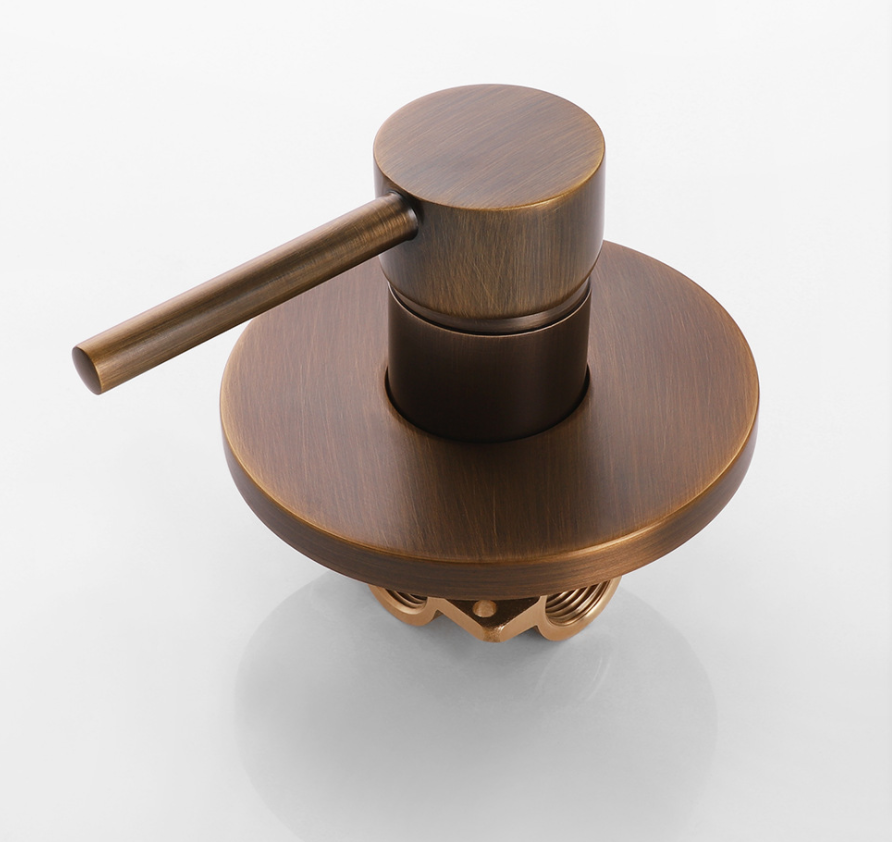 アンティーク真鍮スタイルの滝シャワーセットレインシャワー隠しミキサーバスルーム用