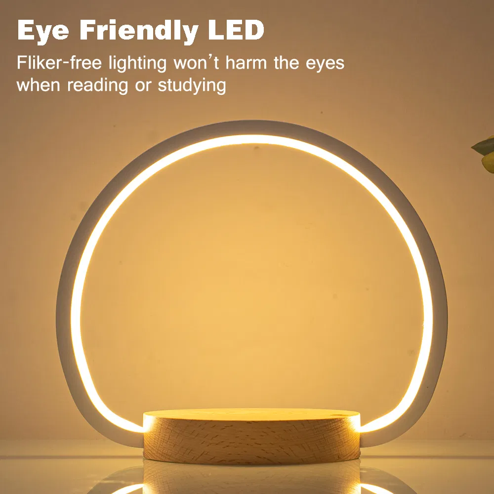 Modern LED Bedside Lamp with Wireless Charging Station