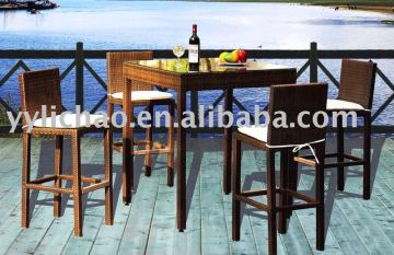 garden wicker bar set-LC2010-4002B