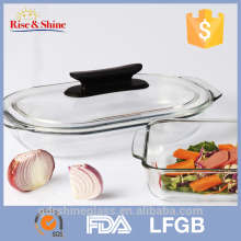Microwave ovenware baking tray with lid/borosilicate baking glass tray heat resistant silicone baking sheet Wholesale