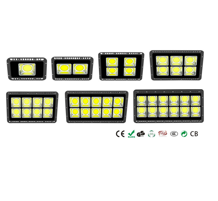 LED floodlights in die-cast aluminium