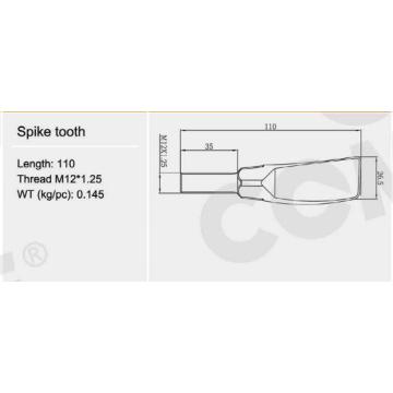 Combinez les pièces de récolte Spike Tooth H132057 84993749 Z11542 628050