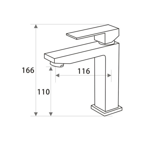 Deck Mounted Square Basin Cold Faucet