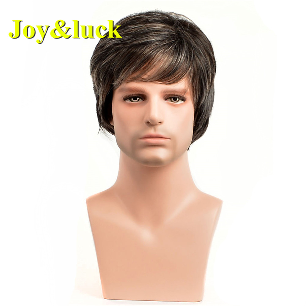 Daily or Party Male HairStyle Black 99j Color Wholesale Wigs for Men Natural Short Afro Kinky Curly Men Wigs Synthetic Hair Wigs