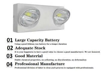 Recharge Quickly IP30 LED Emergency Light Twins Head