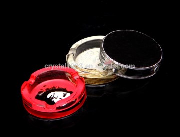 Crystal hand cut glass ashtray wholesale engraved ashtray in folk crafts