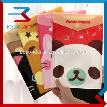 A4 FC A5 size plastic file envelop with magic tape for students