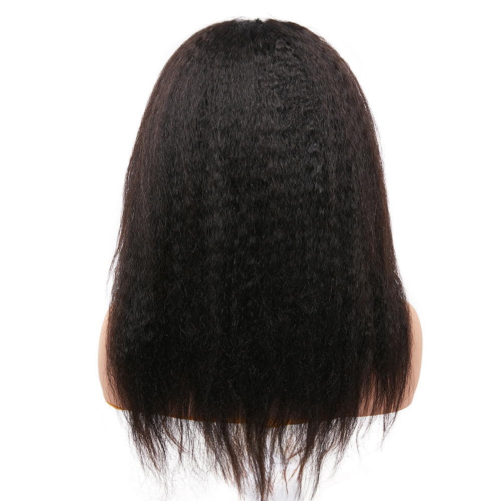 Huashuo Free Shipping Malaysian Curly Long Cuticle Aligned Hair Lace Wigs Human Hair Curly Closure Wig