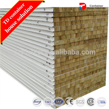 Rock wool sandwich panel container home