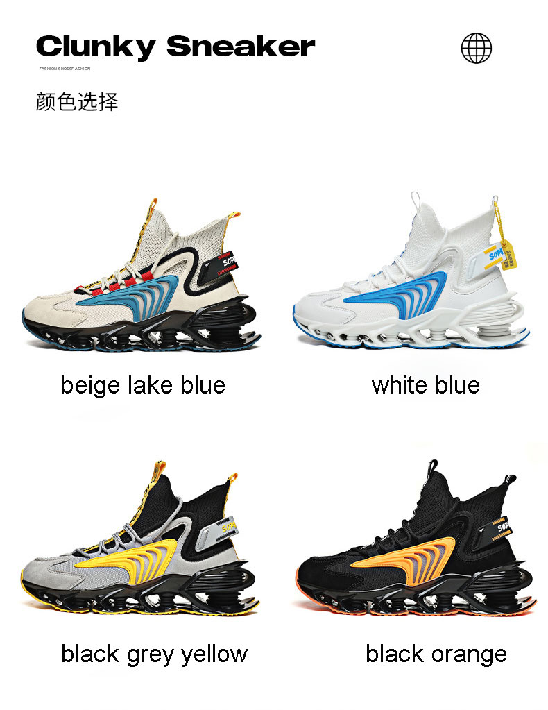 OEM Blade Bottom Sports China Casual men high top sneakers shoes,mens high top shoes,sock shoes for men