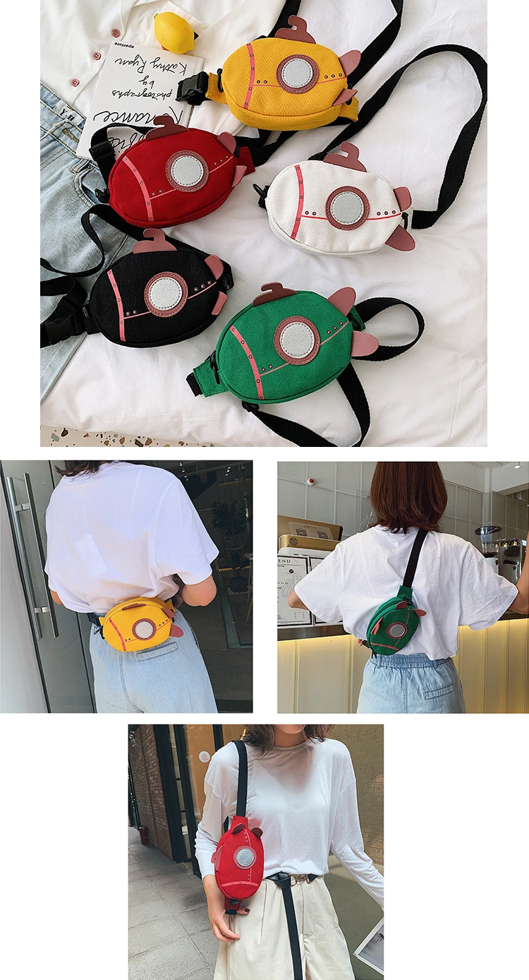 Cute 3D Helicopter Designer Mini Cross Body Toddler Belt Bum Bag Toddler Wallet Hipsack Waist Purse Children Fanny Pack