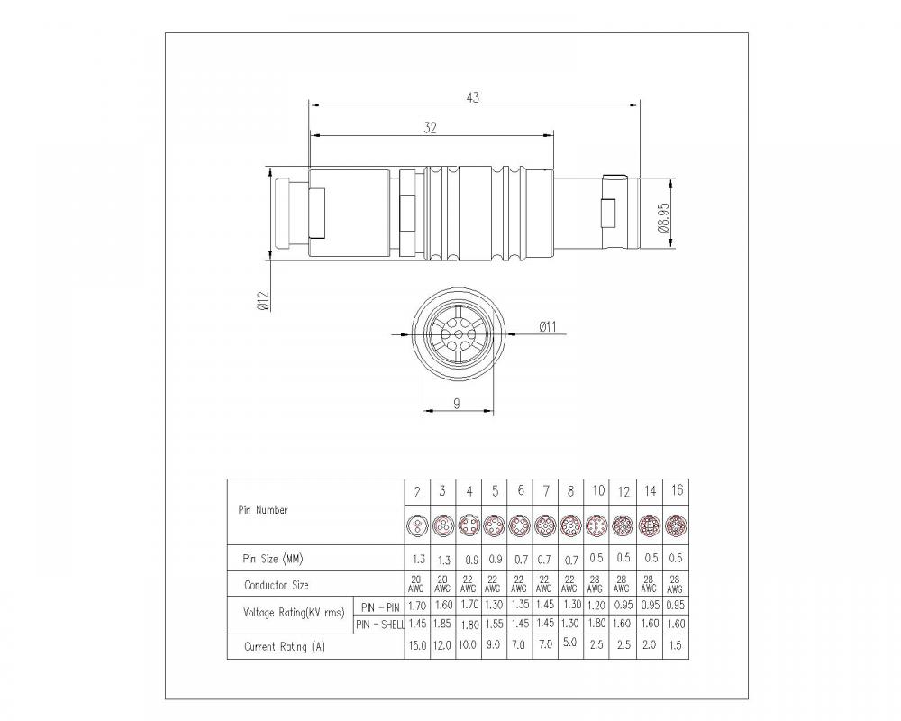 M12 Self-Lock Male Connector Solder Type