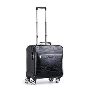 Patent leather luggage Cabin luggage bag with roller