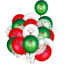 Red Green Confetti Balloon Arch Christmas Balloons