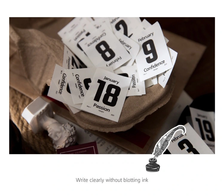 Tearable Mini Paper Scrapbook Daily Calendar