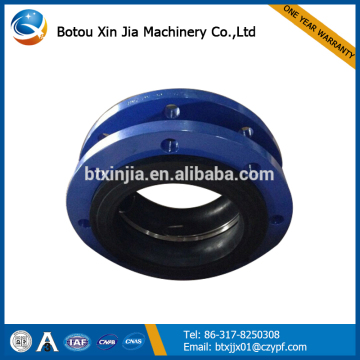 single sphere rubber bellow joint with flange and steel wire