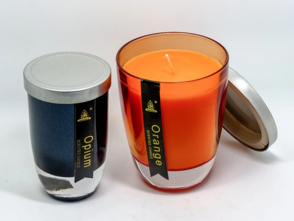 Shearer Candles Amber & Rose Scented Jar Candle Yellow, Silver Lid, 30 Hour Burn