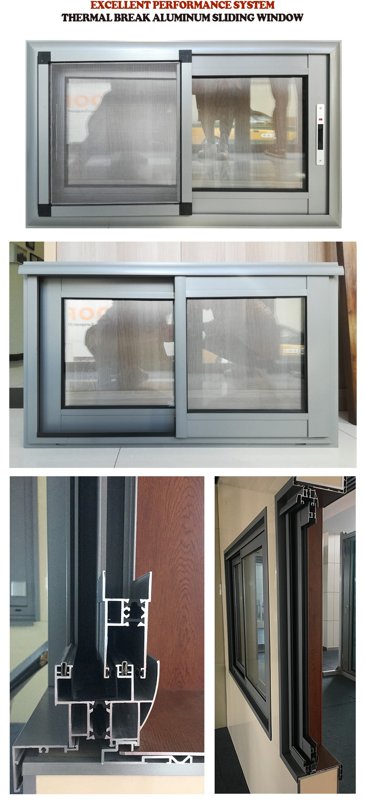 Hot sale in Australia sound proof thermal break double glazed glass for house sliding windows