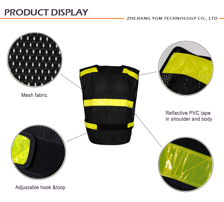 High visibility flame resistant security custom mens safety vest