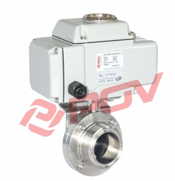 food machine clamp ss316 electric actuator butterfly valve