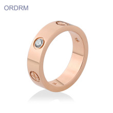 Unique Rose Gold Cubic Zirconia Wedding Band
