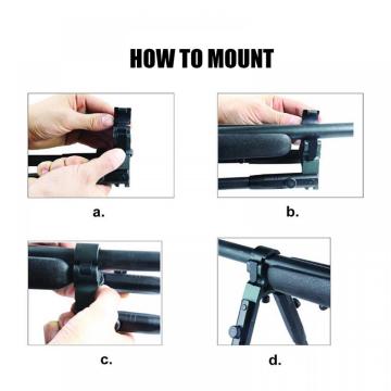 8-10 Inches Clamp-on Barrel Mount Bipod