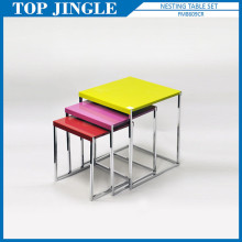 3pcs/set Unique Oblong Shaped Metal Nest Tables