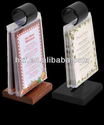 acrylic flip menu holder