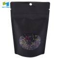 atacado matte preto laminado bolsas stand up