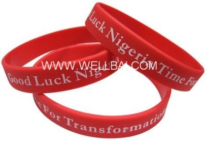 Silicone Rubber Wristband Bracelet for Promotion Gift