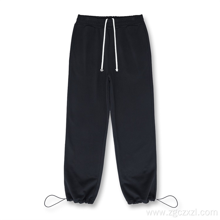 Men's Solid Color Drawstring Loose Wide Leg Pants